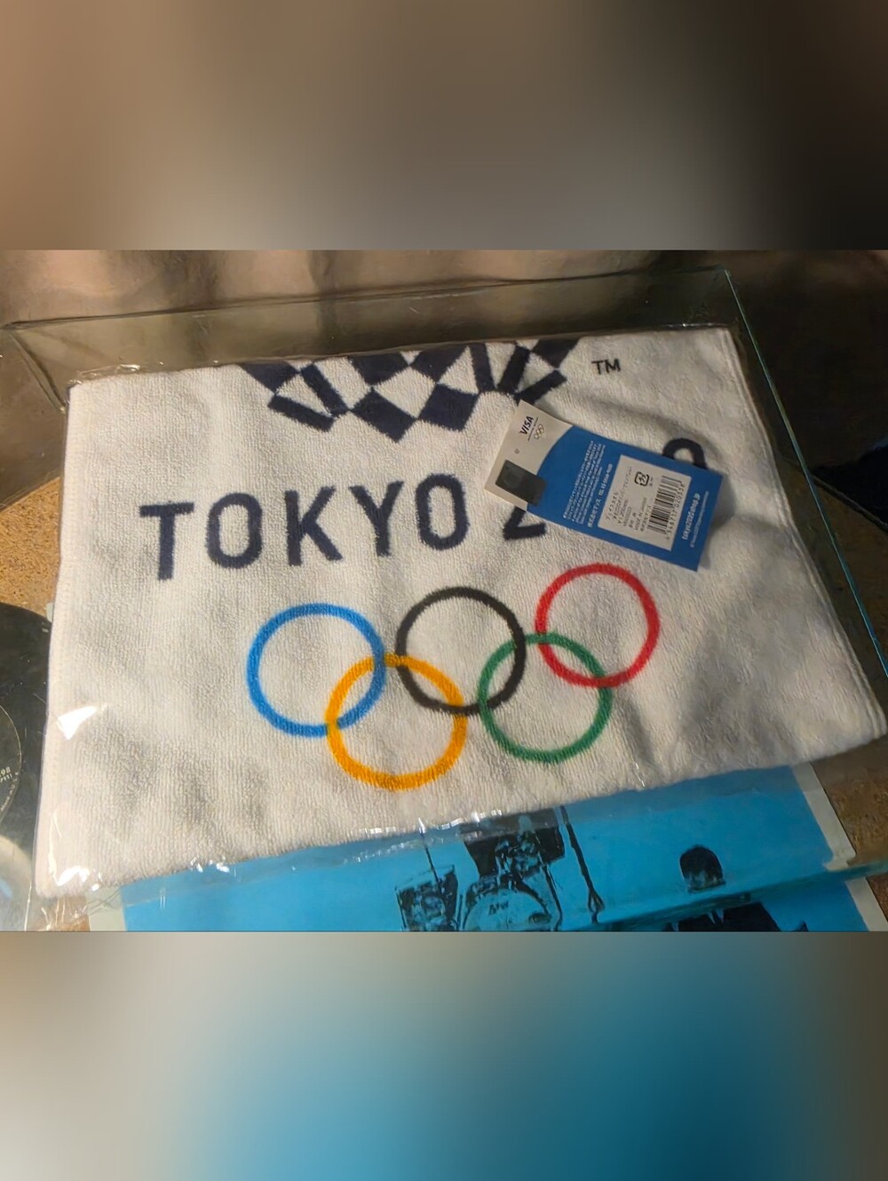 Tokyo 2020 Olympic Rings White Souvenir Towel - Brand NEW In Package